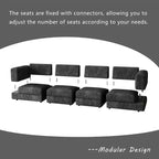 ATJafurn Modern Corduroy Sofa, Modular Sectional Upholstered Couch with Soft Pillows Backrest and Deep Seat for Living Room