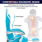 Fauteuil de Gamer Ergonomique de Bureau Hoffree Comfort Massage avec Repose-pieds et Lumière RGB
