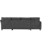 Whisen 109.9 Sectional Sofa Versatile Sofa Bed Sofa Sleeper U-shaped Sofa with Ample Storage Space