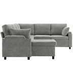 Whisen 109.9 Sectional Sofa Versatile Sofa Bed Sofa Sleeper U-shaped Sofa with Ample Storage Space