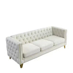 Velvet Upholstered 3-Seater Plus 2-Seater Sofa Set Combination for Elegant Living Spaces