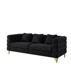 81-Inch Oversized 3-Seater Sectional Sofa for Living Room - Comfortable Fabric with Deep Seating and 3 Pillows