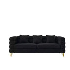 81-Inch Oversized 3-Seater Sectional Sofa for Living Room - Comfortable Fabric with Deep Seating and 3 Pillows