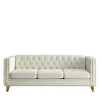 Elegant Living Spaces 3-Seater and 2-Seater Velvet Upholstered Sofa Set Combination