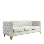 Elegant Living Spaces 3-Seater and 2-Seater Velvet Upholstered Sofa Set Combination