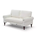 GDFStudio Sheila Linen Upholstery Sofa with Crystal button and Copper Nail