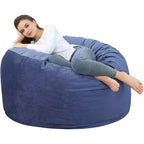 Pouf rond 4FT en velours, rempli de mousse, pour adultes et adolescents, siège doux et moelleux pour salon, dortoir ou espaces de détente