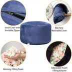 Pouf rond 4FT en velours, rempli de mousse, pour adultes et adolescents, siège doux et moelleux pour salon, dortoir ou espaces de détente