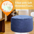 Pouf rond 4FT en velours, rempli de mousse, pour adultes et adolescents, siège doux et moelleux pour salon, dortoir ou espaces de détente
