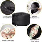 Pouf rond 4FT en velours, rempli de mousse, pour adultes et adolescents, siège doux et moelleux pour salon, dortoir ou espaces de détente