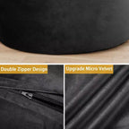 Pouf rond 4FT en velours, rempli de mousse, pour adultes et adolescents, siège doux et moelleux pour salon, dortoir ou espaces de détente
