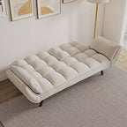 Canapé de salon, canapé 2 places avec deux accoudoirs et coussins décoratifs, coussin d'assise touffeté, canapé confortable pour appartement, chambre, petit espace