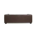 Christopher Knight Home Kaia 80 Contemporary Square Arm Faux Leather 3 Seater Sofa with Birch Wood Legs