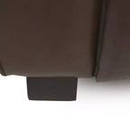 Christopher Knight Home Kaia 80 Contemporary Square Arm Faux Leather 3 Seater Sofa with Birch Wood Legs