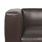 Christopher Knight Home Kaia 80 Contemporary Square Arm Faux Leather 3 Seater Sofa with Birch Wood Legs