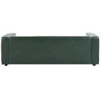 Christopher Knight Home Kaia 80 Contemporary Square Arm Faux Leather 3 Seater Sofa with Birch Wood Legs