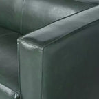Christopher Knight Home Kaia 80 Contemporary Square Arm Faux Leather 3 Seater Sofa with Birch Wood Legs
