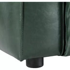 Christopher Knight Home Kaia 80 Contemporary Square Arm Faux Leather 3 Seater Sofa with Birch Wood Legs