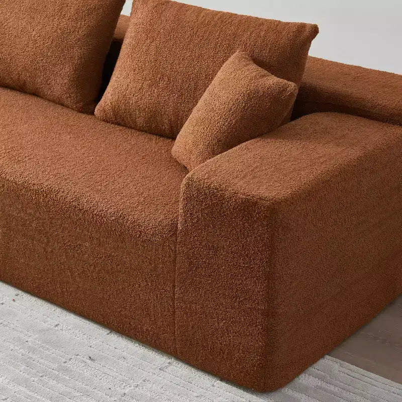 104.33 Modern Trend Combination Sofa - High-Density Fabric Leisure Sofa, Cloud-Shaped Corner Sofa