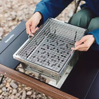 Naturehike Camping Charcoal Grill for IGT Table,Folding Barbecue Grill with Tongs&Carry Bag,Portable BBQ Grill for Outdoor Camping Cooking Tailgating