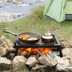 Gril de camping pliant VEVOR, grille en acier robuste, 18 grilles de camping portables pour foyer, équipement de cuisson pour feu de camp