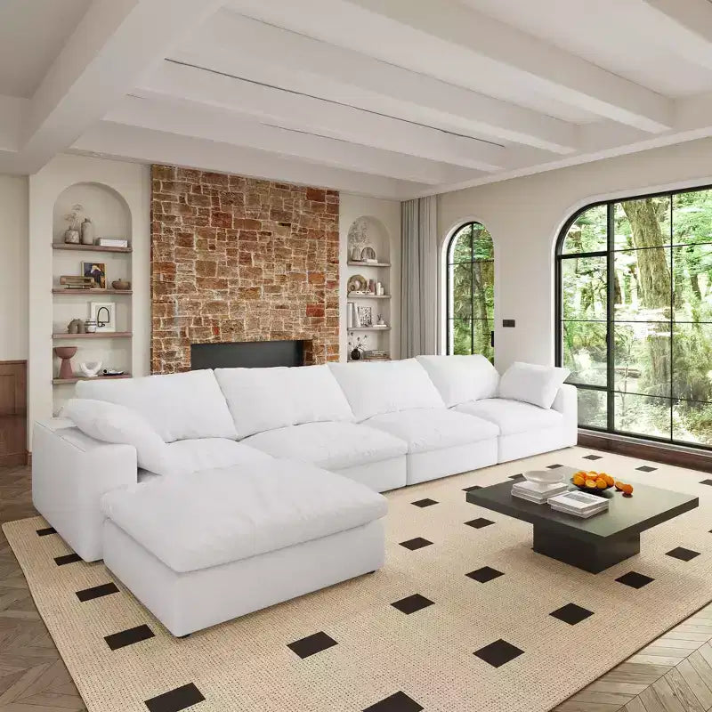 1 Piece Soft and Comfortable Sofa OttomanFilled With Down