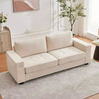 90 Loveseat Sofa Comfy Couches with USB/Type-C Charging Ports, Removable Covers & Wood Frame for Small Spaces