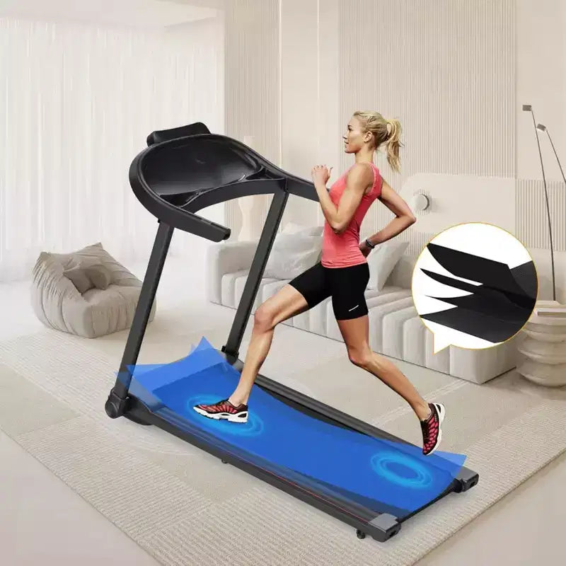 Tapis roulant NAYSAYE avec inclinaison réglable et ceinture de course plus large pour la maison ou la salle de sport, noir, 16.6*6*42.3