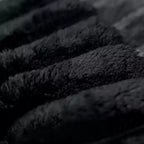 MAYEERTY Sofa Ottoman No Assembly Black Plush Corduroy