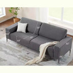 AMERLIFE 89 3 Seater Modern Sofa with Extra Deep Seats, Comfy Couch for Living Room