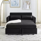 MAYEERTY Sleeper Sofa Bed with USB, 3-in-1 Adjustable Pull-Out Bed & Side Pocket (Velvet)