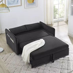 MAYEERTY Sleeper Sofa Bed with USB, 3-in-1 Adjustable Pull-Out Bed & Side Pocket (Velvet)