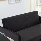 MAYEERTY Sleeper Sofa Bed with USB, 3-in-1 Adjustable Pull-Out Bed & Side Pocket (Velvet)