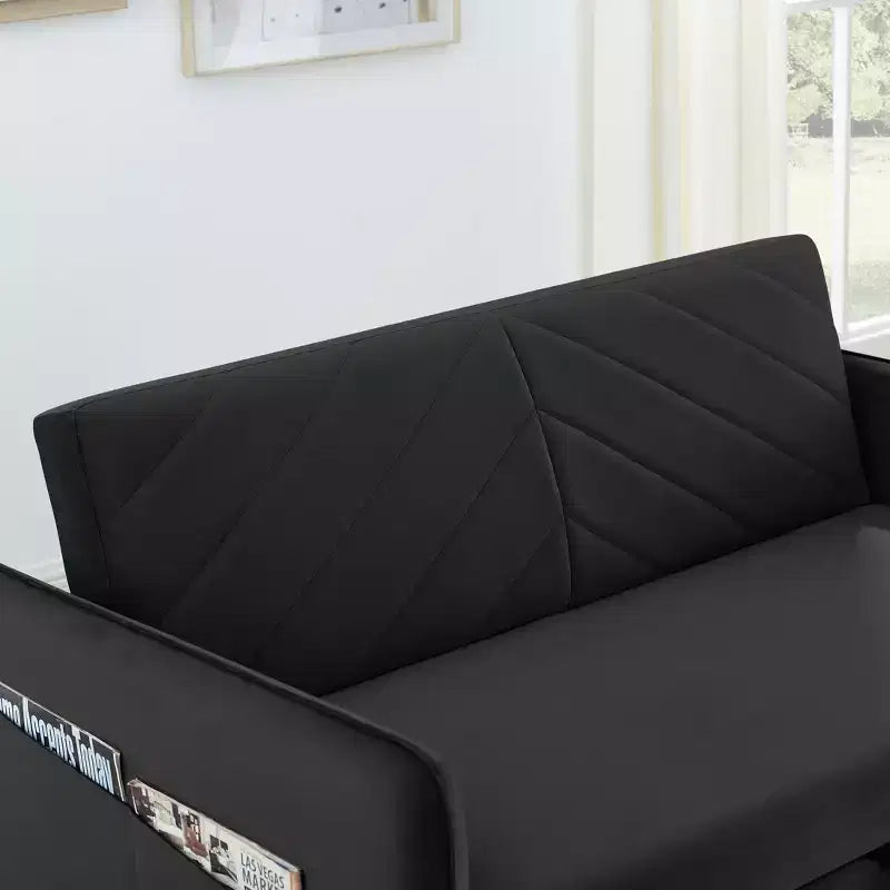 MAYEERTY Sleeper Sofa Bed with USB, 3-in-1 Adjustable Pull-Out Bed & Side Pocket (Velvet)