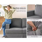 AMERLIFE Modern Slipcovered Sofa- Comfy Couch for Living Room