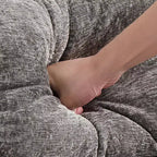 Canapé inclinable réglable (110 - 160), pouf repose-pieds + poche latérale, design ergonomique