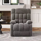 Canapé inclinable réglable (110 - 160), pouf repose-pieds + poche latérale, design ergonomique