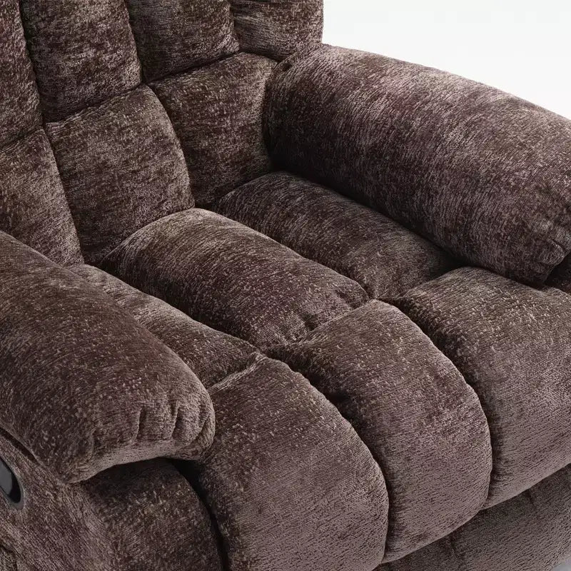 Canapé inclinable réglable (110 - 160), pouf repose-pieds + poche latérale, design ergonomique