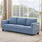 89 Inch Sofa, Oversized 3 Seat Sofa, Chenille Fabric Upholstered Sofa with Wide Armrest and Removable Cushion, for Living Room, Bedroom