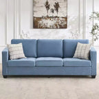 89 Inch Sofa, Oversized 3 Seat Sofa, Chenille Fabric Upholstered Sofa with Wide Armrest and Removable Cushion, for Living Room, Bedroom