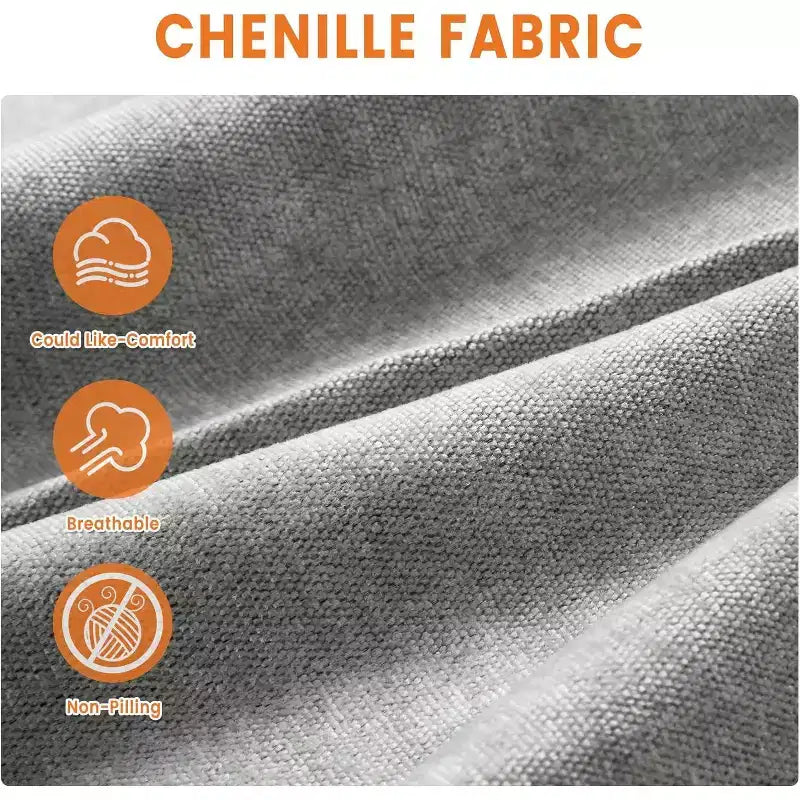 Canapé surdimensionné en chenille 83 pour salon, canapé nuage trois places, canapé rembourré de style moderne du milieu du siècle, pour salon, chambre à coucher