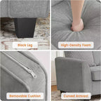 Canapé surdimensionné en chenille 83 pour salon, canapé nuage trois places, canapé rembourré de style moderne du milieu du siècle, pour salon, chambre à coucher