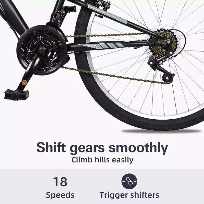 Vélo de montagne hykolity 26 27,5 pouces, VTT 18 vitesses pour hommes et femmes avec selle réglable, suspension complète pour le cyclisme en extérieur