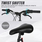 Vélo de montagne hykolity 26 27,5 pouces, VTT 18 vitesses pour hommes et femmes avec selle réglable, suspension complète pour le cyclisme en extérieur