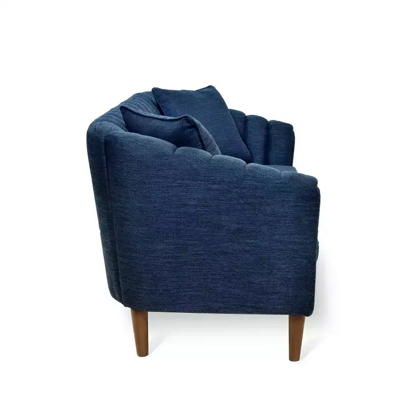 GDFStudio Shorey Contemporary 3-Seater Upholstered Sofa with Tufted Channel Stitch Design