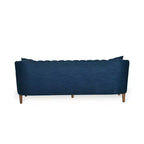 GDFStudio Shorey Contemporary 3-Seater Upholstered Sofa with Tufted Channel Stitch Design