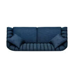 GDFStudio Shorey Contemporary 3-Seater Upholstered Sofa with Tufted Channel Stitch Design