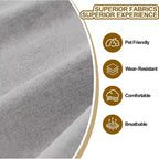 80 Linen Sofa, 3 Seater Sofa, Modern Couch and Sofa, Comfy Armrests and Seats and Backrests