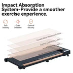 NAYSAYE Walking Pad Treadmill Incline Portable Compact Under Desk for Home Office, Black and Gray, 45.7*19.1*4.2