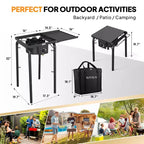ROVSUN Réchaud de camping portable à gaz 100 000 BTU, brûleur à propane extérieur avec régulateur, cuisinière simple haute pression pour le camping et le brassage à domicile